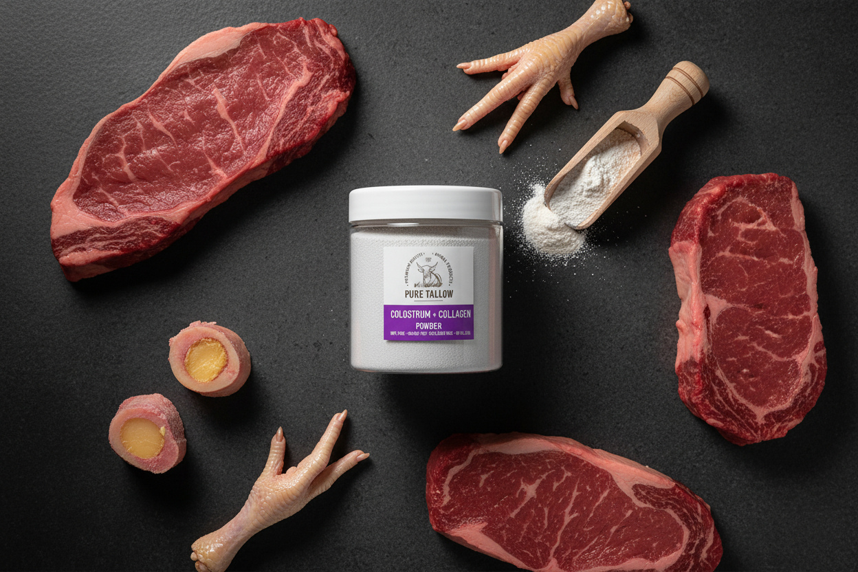 Colostrum + Collagen Flat Lay