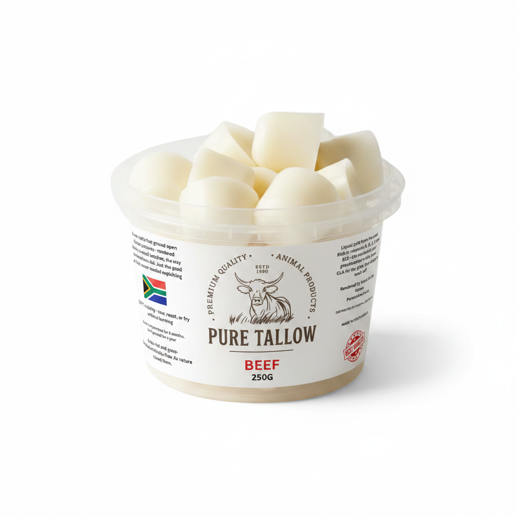 1L Beef Tallow 250g - Front & Side Label