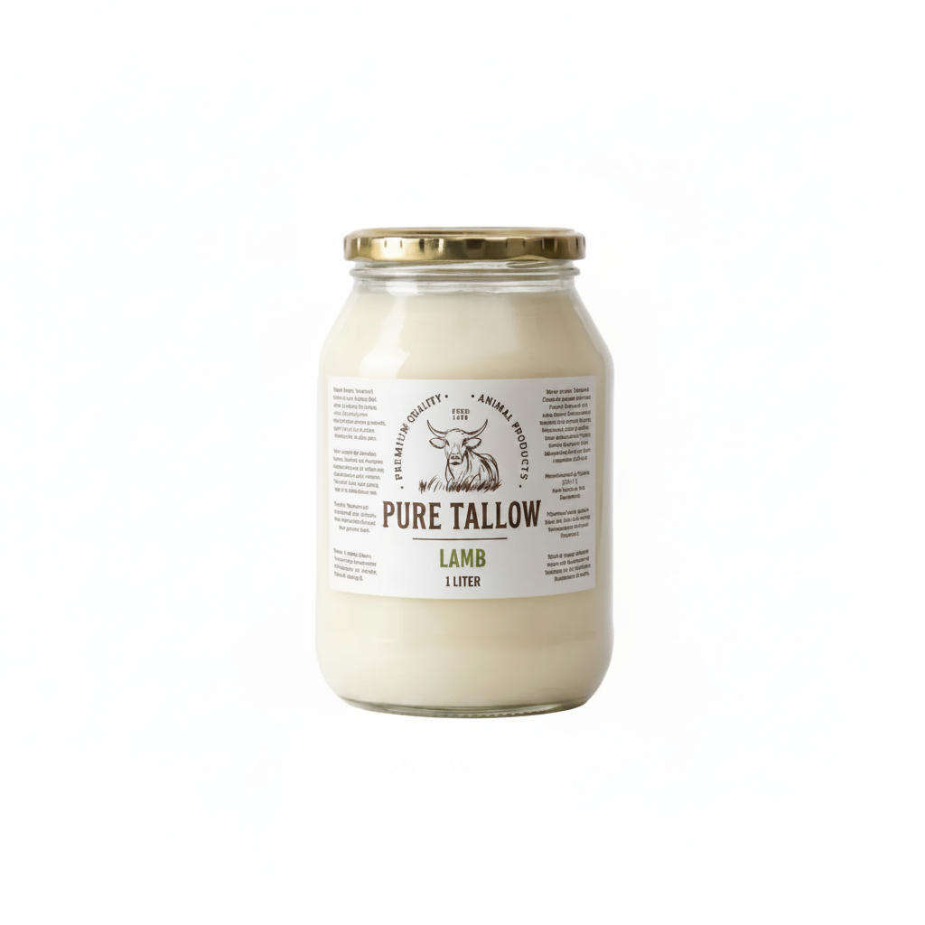 1L Lamb Tallow Consol Glass – Square
