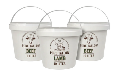 2 Beef Tallow and 1 Lamb Tallow Buckets