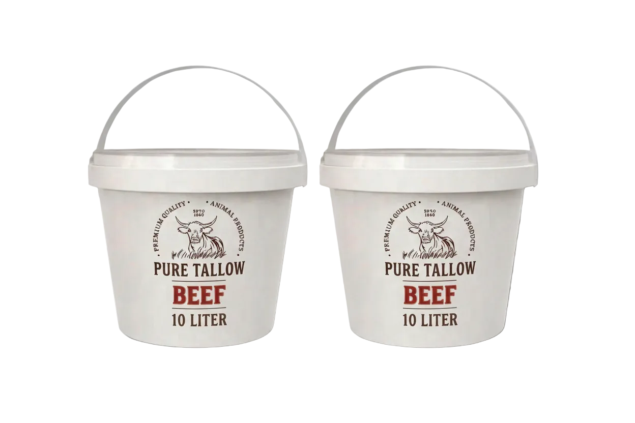 2 Pure Tallow beef buckets
