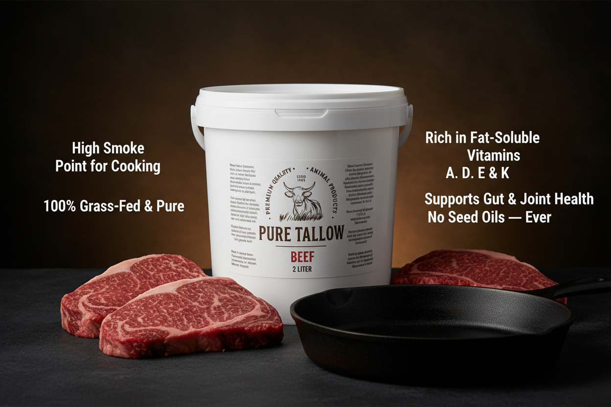 2L Beef Tallow Bucket Benefits
