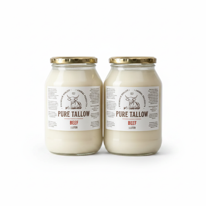 2x1L Beef Tallow Consol Glass – Square