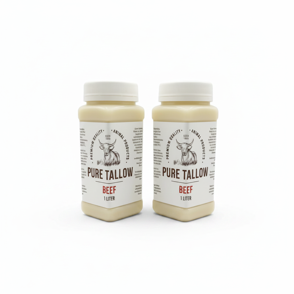 2x1L Beef Tallow Plastic Bottle – Square