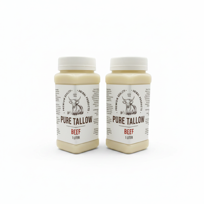 2x1L Beef Tallow Plastic Bottle – Square