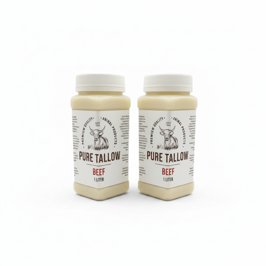 2x1L Beef Tallow Plastic Bottle – Square