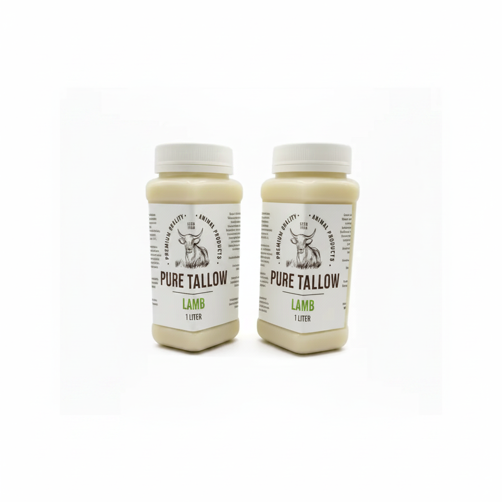 2x1L Lamb Tallow Plastic Bottle – Square