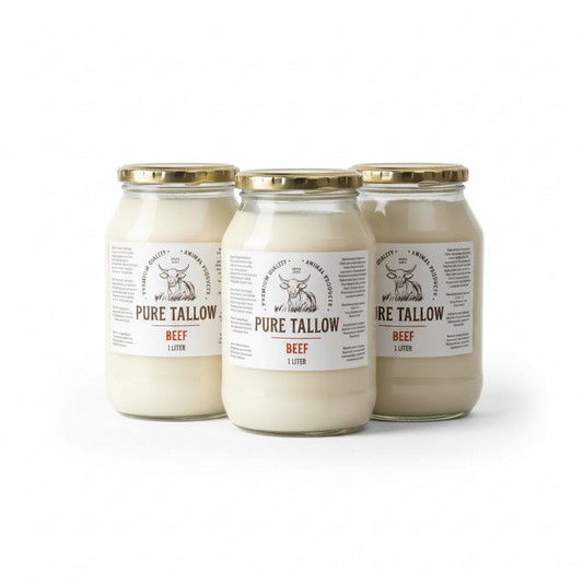 3x1L Beef Tallow Consol Glass – Square