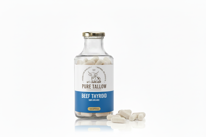 Beef Thyroid 120 Capsules with blue label