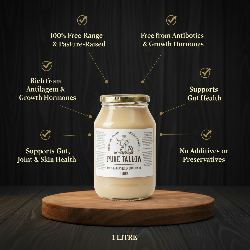 Chicken Bone Broth 1L – Benefits Dark Style