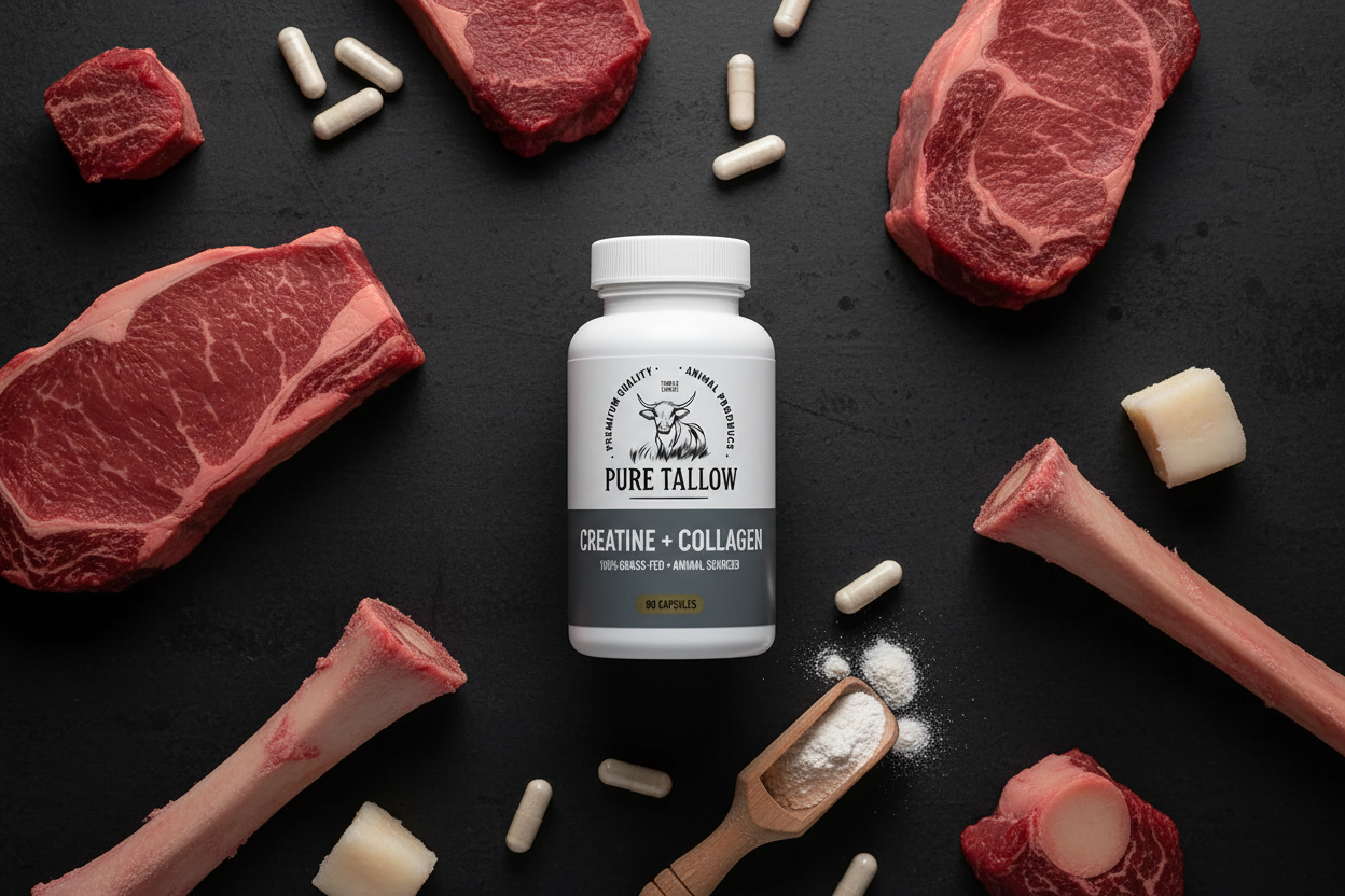 Creatine + Collagen Flat Lay