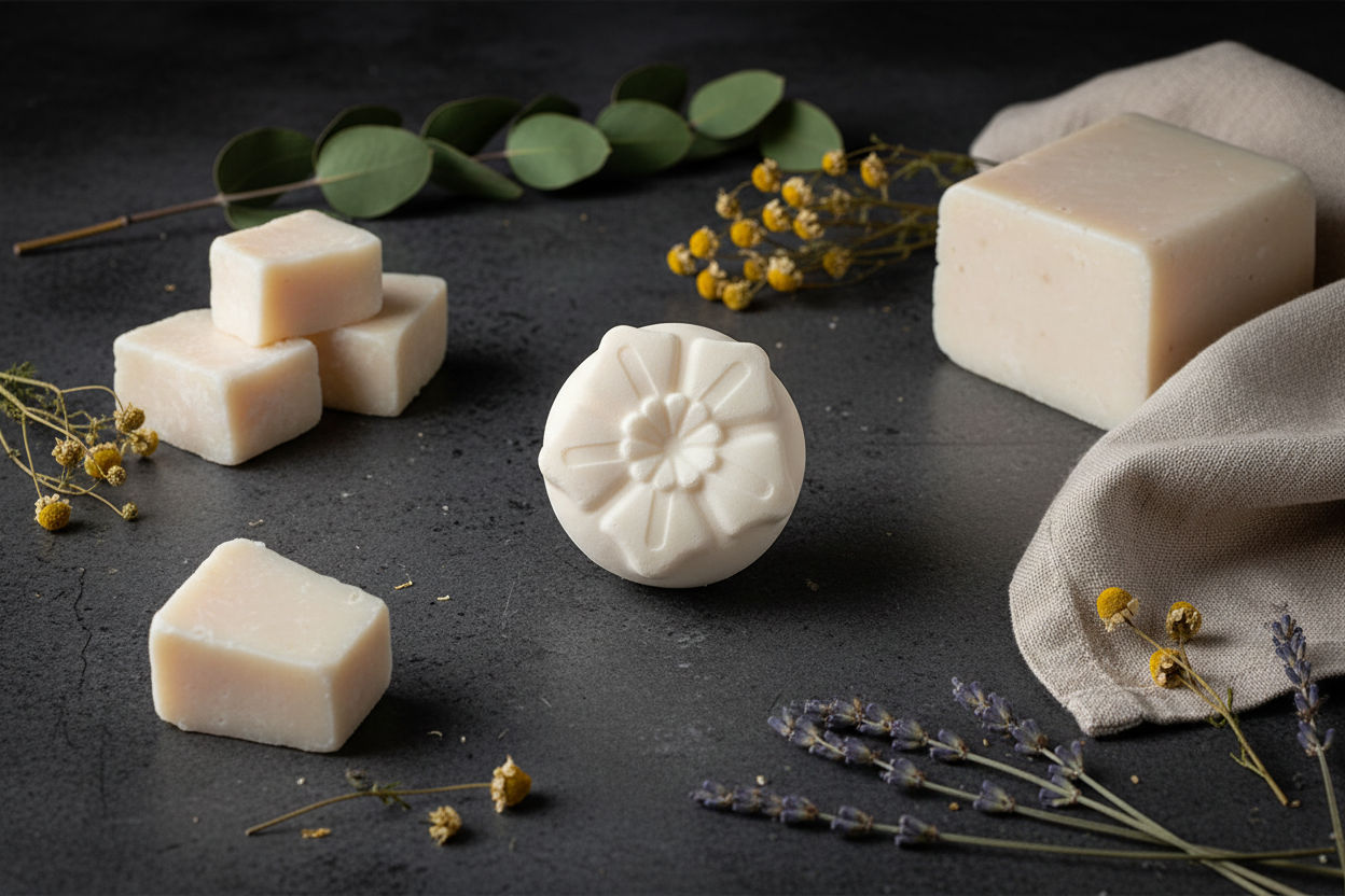 Flower Tallow Soap Side Angle
