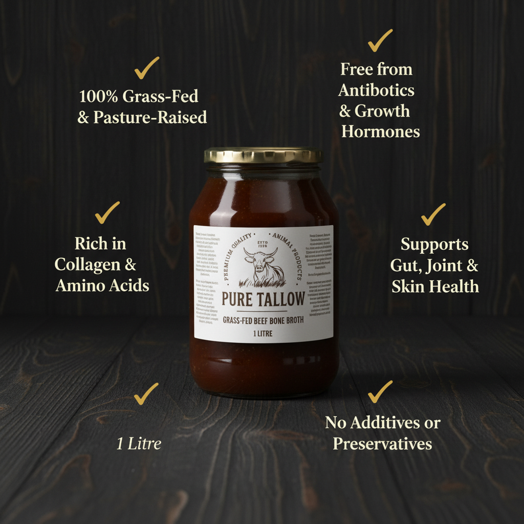 Grass-Fed Beef Bone Broth Benefits - Dark Woody Style