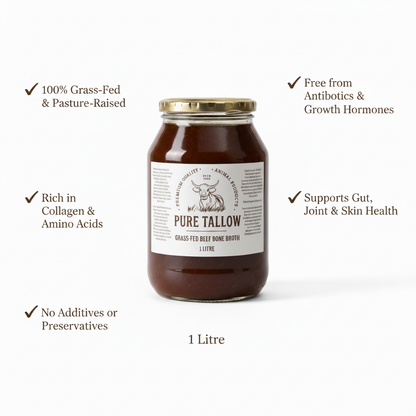 Grass-Fed Beef Bone Broth Benefits - Pure Tallow