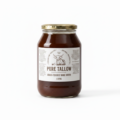 Grass-Fed Beef Bone Broth - Pure Tallow Consol Jar