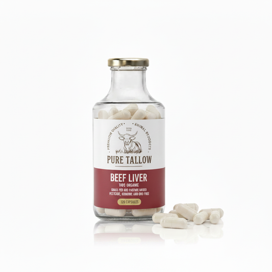 Grass-Fed Beef Liver 120 Capsules – Square