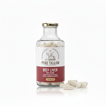 Grass-Fed Beef Liver 180 Capsules – Square