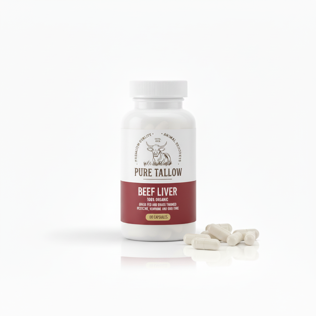 Grass-Fed Beef Liver 60 Capsules – Square