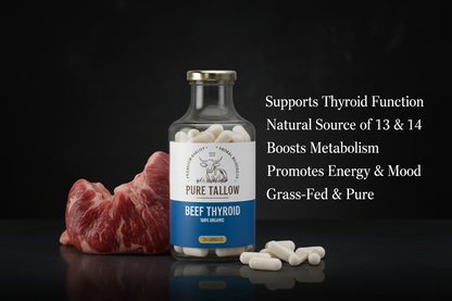 Grass-Fed Beef Thyroid - With Thyroid Prop