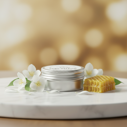 Pure Tallow Jasmine Sunscreen SPF30 – jasmine flowers lifestyle side shot