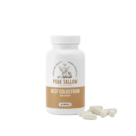 Pure Tallow Beef Colostrum – White Background