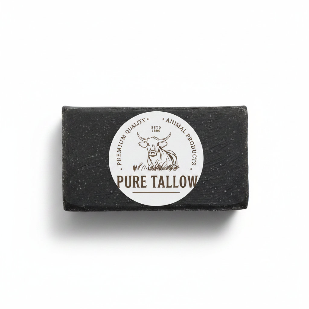 Pure Tallow Beef Traditional Soap Charcoal