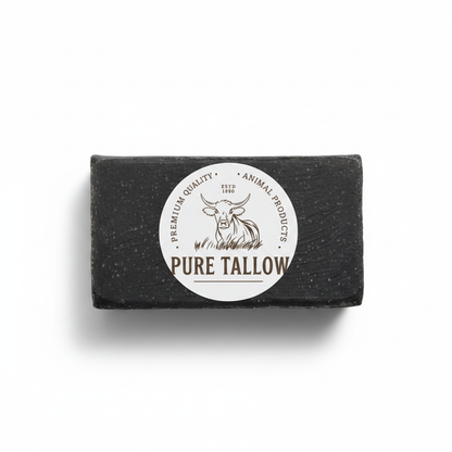 Pure Tallow Beef Traditional Soap Charcoal