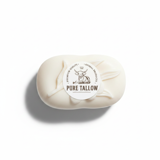 Pure Tallow Beef Traditional Soap Turmeric – White