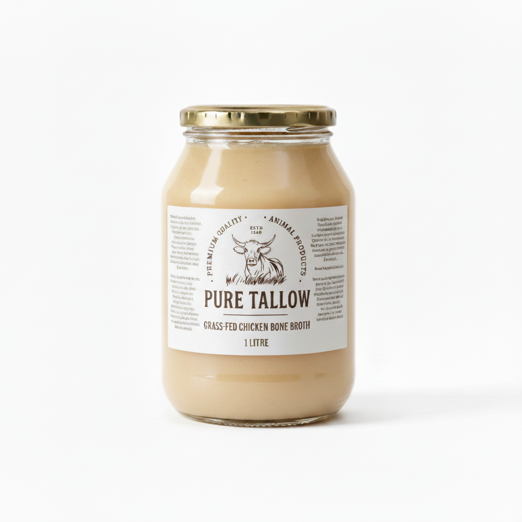 Pure Tallow Chicken Bone Broth – Creamy Colour