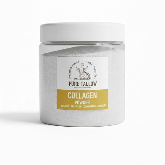 Pure Tallow Collagen Powder - White Logo Yellow Band