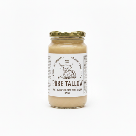 Pure Tallow Free-Range Chicken Bone Broth – 375ml