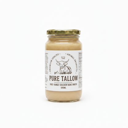 Pure Tallow Free-Range Chicken Bone Broth – 500ml