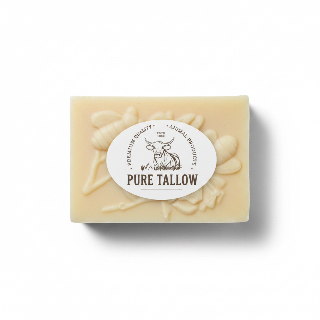 Pure Tallow Orange & Mint Body Soap with Label