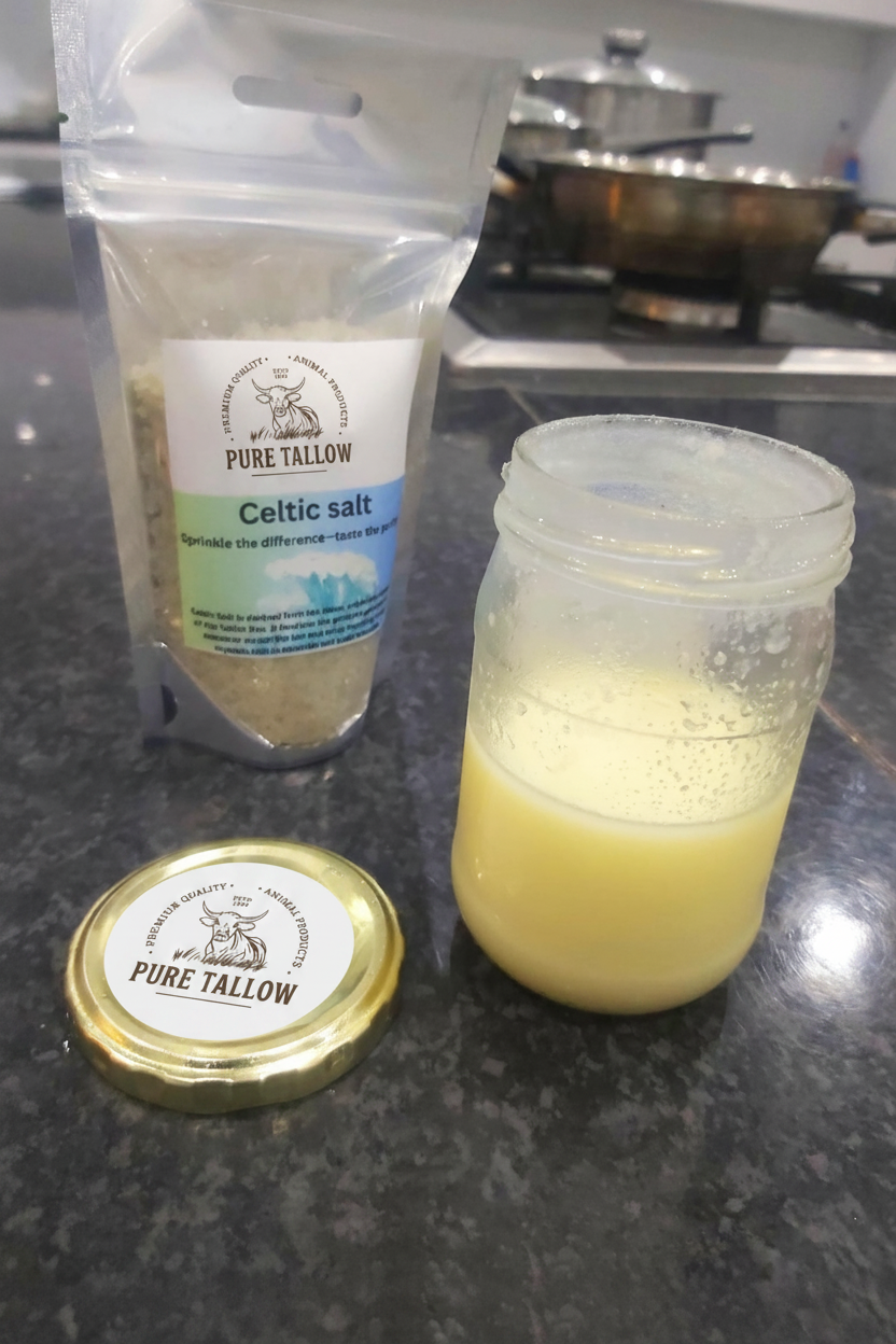 Pure Tallow Product - White Lid Logo