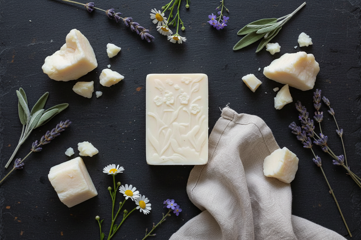 Tallow Soap Flat Lay