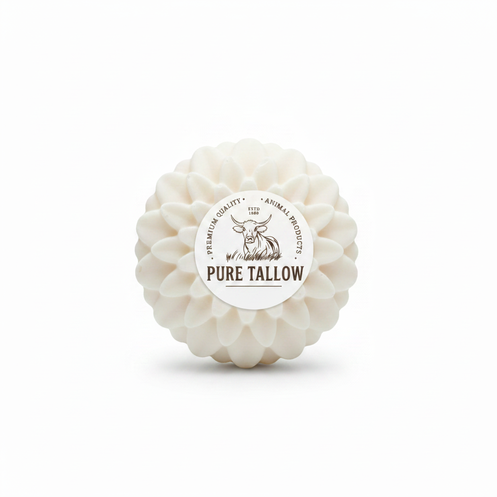 Tallow Soap with Circular Logo Label