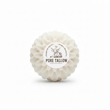 Tallow Soap with Circular Logo Label