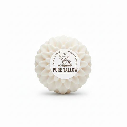 Tallow Soap with Circular Logo Label