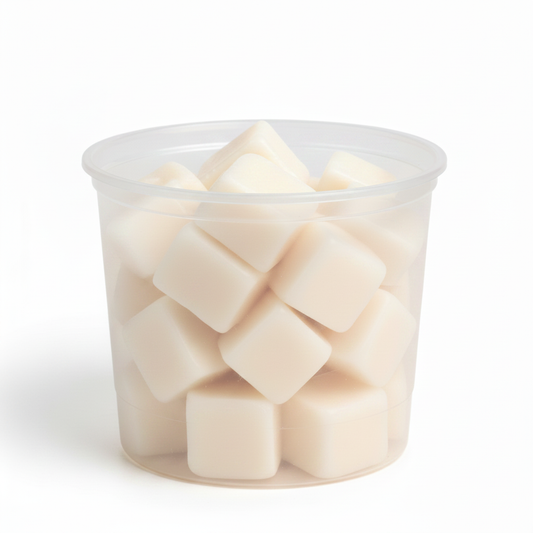 Whiter Tallow Cubes in Round Tub